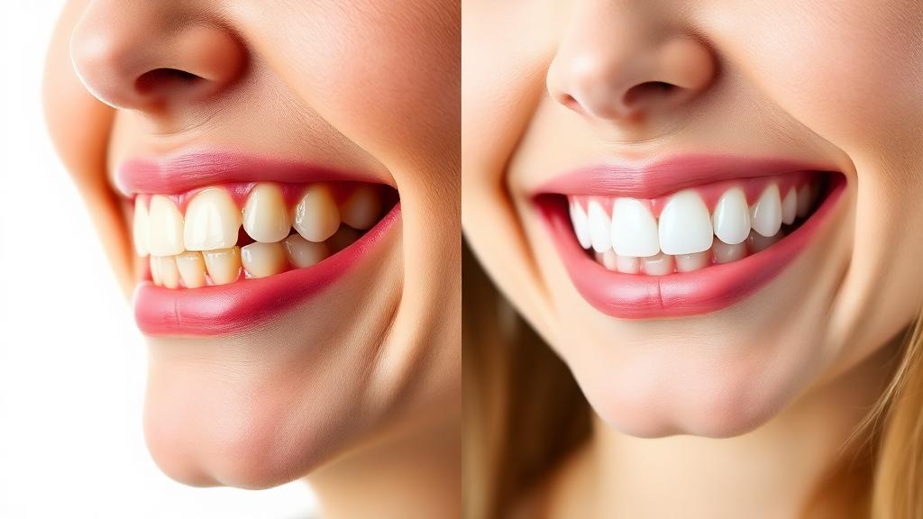 Before and after full mouth dental implant restoration